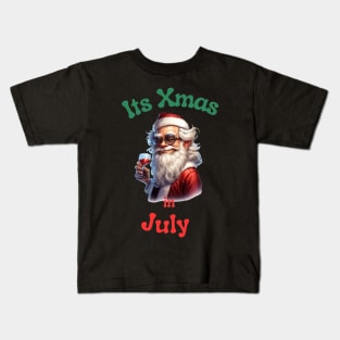 Santa Claus Christmas in July Kids T-Shirt